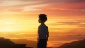 Anime Boy Looking At Sunset