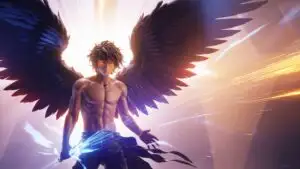 Anime Boy With Shadow Wings