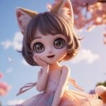 Anime Cat Girl Cute Pose