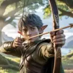 Anime Elf Boy With Bow