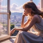 Anime Girl Holding Mug Window View Day