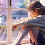 Anime Girl Sitting By Window