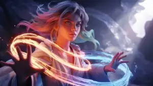 Anime Girl With Elemental Powers