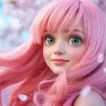 Anime Girl With Long Pink Hair