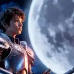 Anime Knight Boy Under Moonlight