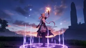 Anime Mage Girl Casting Spell