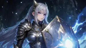 Anime Paladin Girl With Shield