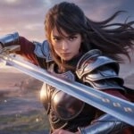 Anime Warrior Girl With Long Sword