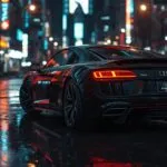 Audi R8 V10 Black Rear Stance