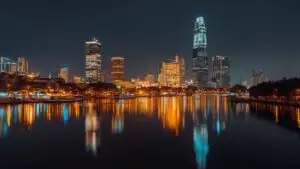 Bangkok River Night Reflections