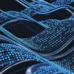 Binary Wave Patterns Forming Digital Pulse Lines