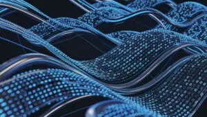 Binary Wave Patterns Forming Digital Pulse Lines