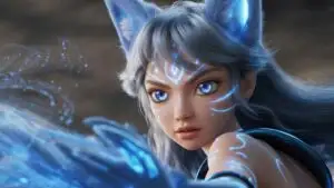 Blue-Eyed Fox Spirit Maiden