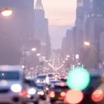 Blurry City Lights With Pastel Atmosphere