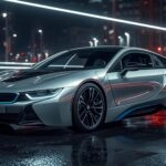 BMW i8 Hybrid Silver Futuristic Look