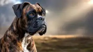 Boxer Dog Face Portrait Strong