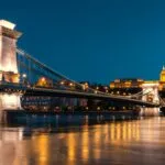 Budapest Chain Bridge Night