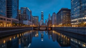 Chicago River City Reflections