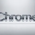 Chrome Text Logo Effect 90s Internet Browser Aesthetic