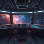 Cinematic Spaceship Bridge Control Panel