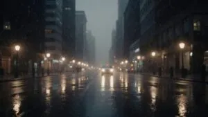 City Reflections After Rain