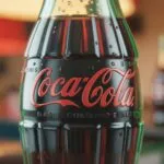 Classic Coca-Cola Bottle Retro Branding Close Up