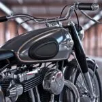 Classic Motorcycle Retro Chrome Detail Close Up