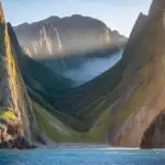 Coastal Cliffs With Deep Blue Ocean