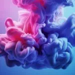 Colorful Ink Clouds Dispersing Underwater