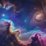 Colorful Nebula Clouds in Deep Space