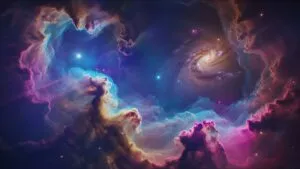 Colorful Nebula Clouds in Deep Space