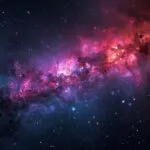 Cosmic Nebula Starfield Horizon