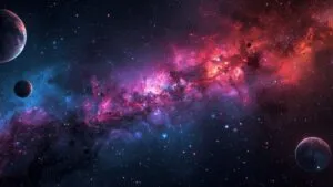 Cosmic Nebula Starfield Horizon