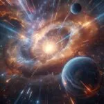 Cosmic Ray Particle Shower Abstract Art