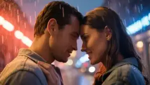 Couple Looking at Each Other With Warm Smiles