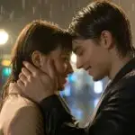 Couple Standing Together in Light Rain