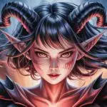 Crimson Horned Little Fiend