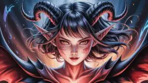 Crimson Horned Little Fiend