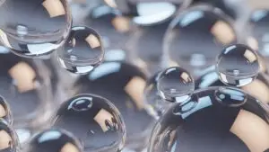 Crystal Bubble Formations Reflecting Ambient Light