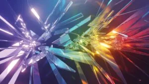 Crystal Geometry Breaking Into Light Prisms