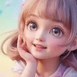 Cute Anime Girl Smiling