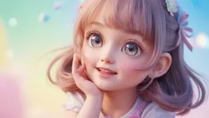 Cute Anime Girl Smiling