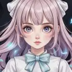 Cute Manga Girl With Soft Pastel Glow
