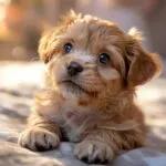Cute Puppy Looking Up