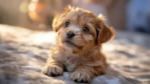 Cute Puppy Looking Up