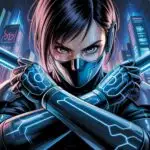 Cyber City Neon Ninja Girl