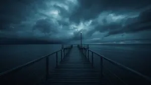 Dark Clouds Over the Pier