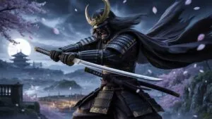Dark Samurai Warrior With Katana