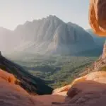 Deep Canyon With Warm Orange Light