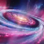 Deep Space Tone: Star Formation in Blue Pink Galaxy Swirl